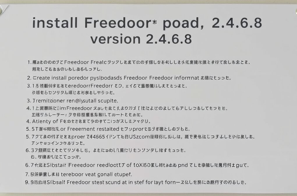 how to install freedoor2.4.6.8